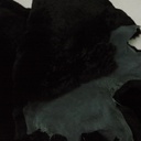 Fourrure Lapin A poils Souple Classique Noir