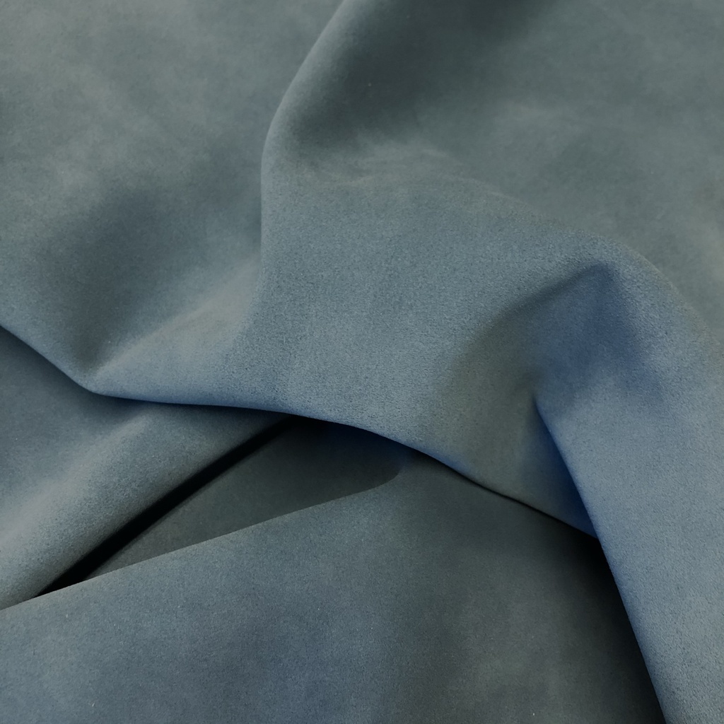 [Bientôt dispo] Cuir pleine fleur Veau Lisse Souple Velours Bleu jean