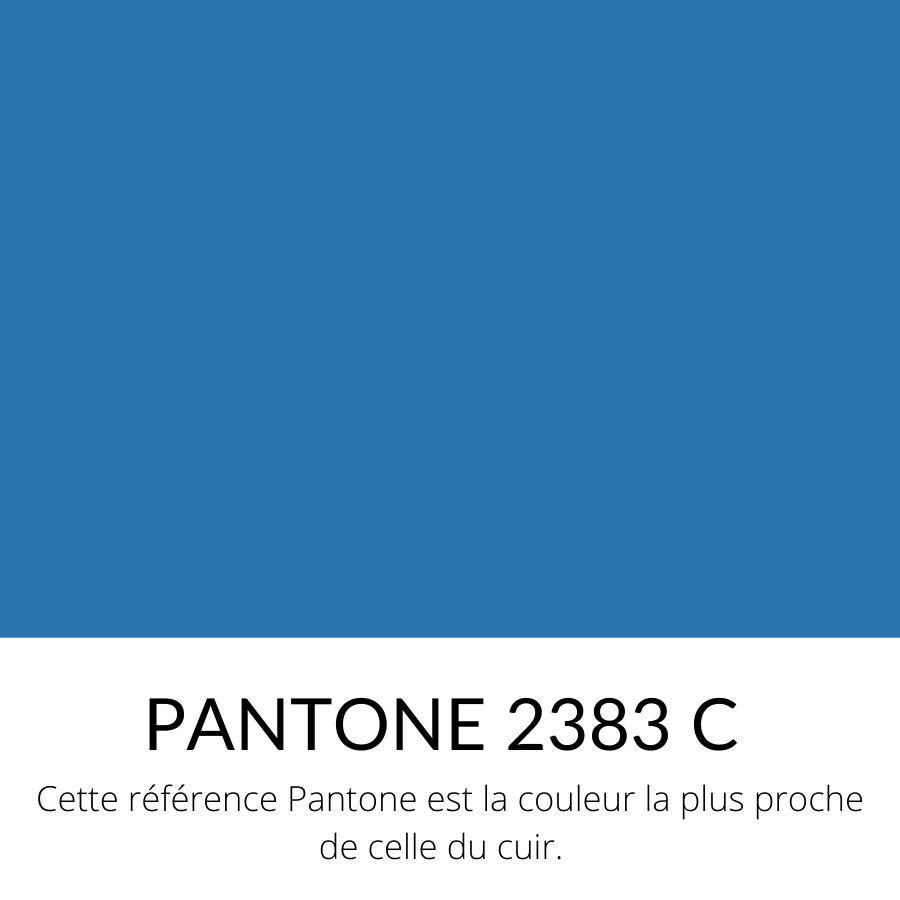 [Bientôt dispo] Cuir pleine fleur Vachette Lisse Ferme Classique Bleu clair