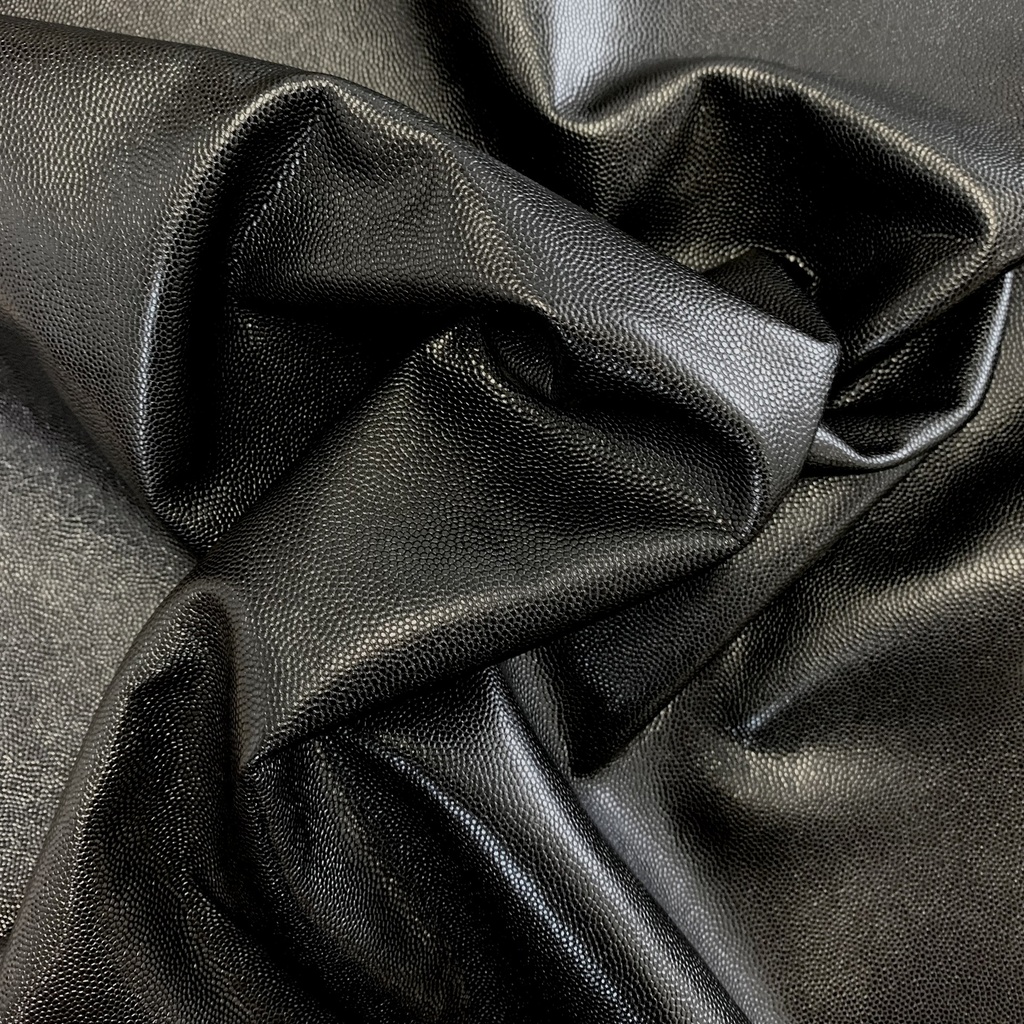   Veau Grainé mini caviar Souple Brillant Noir