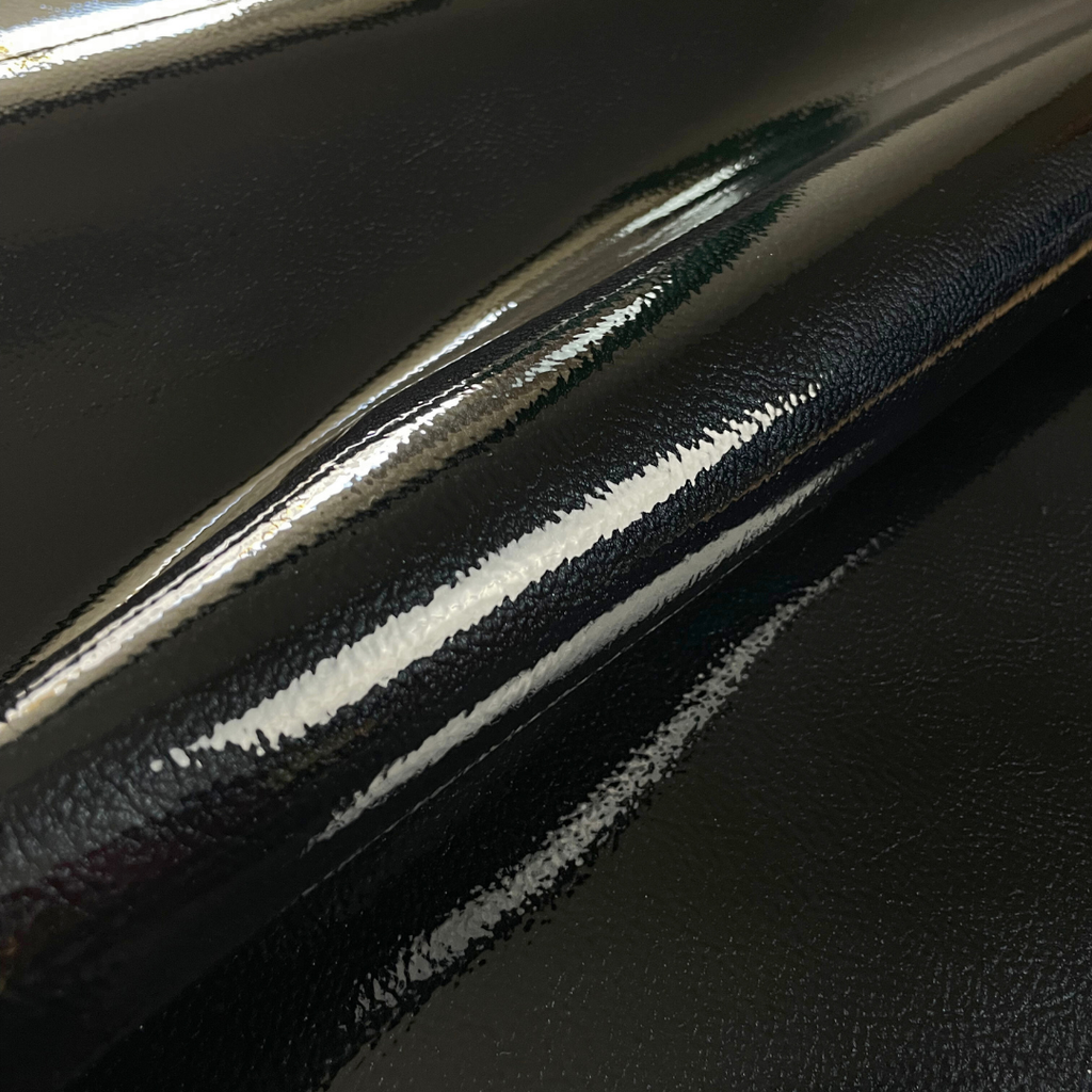 Veau Grainé Ferme Vernis Noir