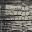   Veau Embossé Croco All Over Ferme Brillant Noir