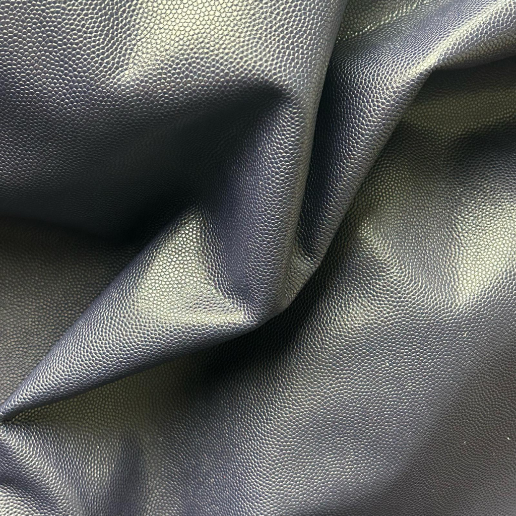   Veau Grainé mini caviar Souple Classique Bleu nuit
