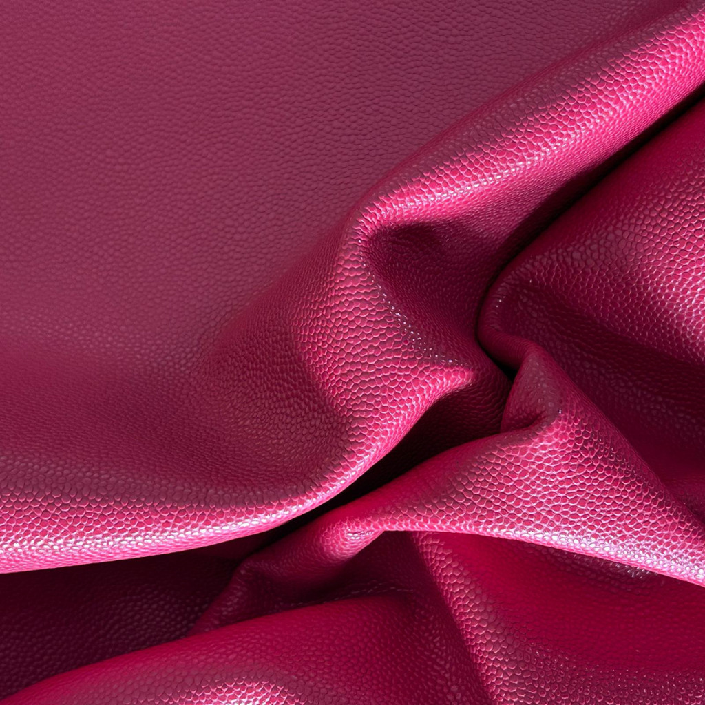   Veau Grainé mini caviar Souple Brillant Framboise