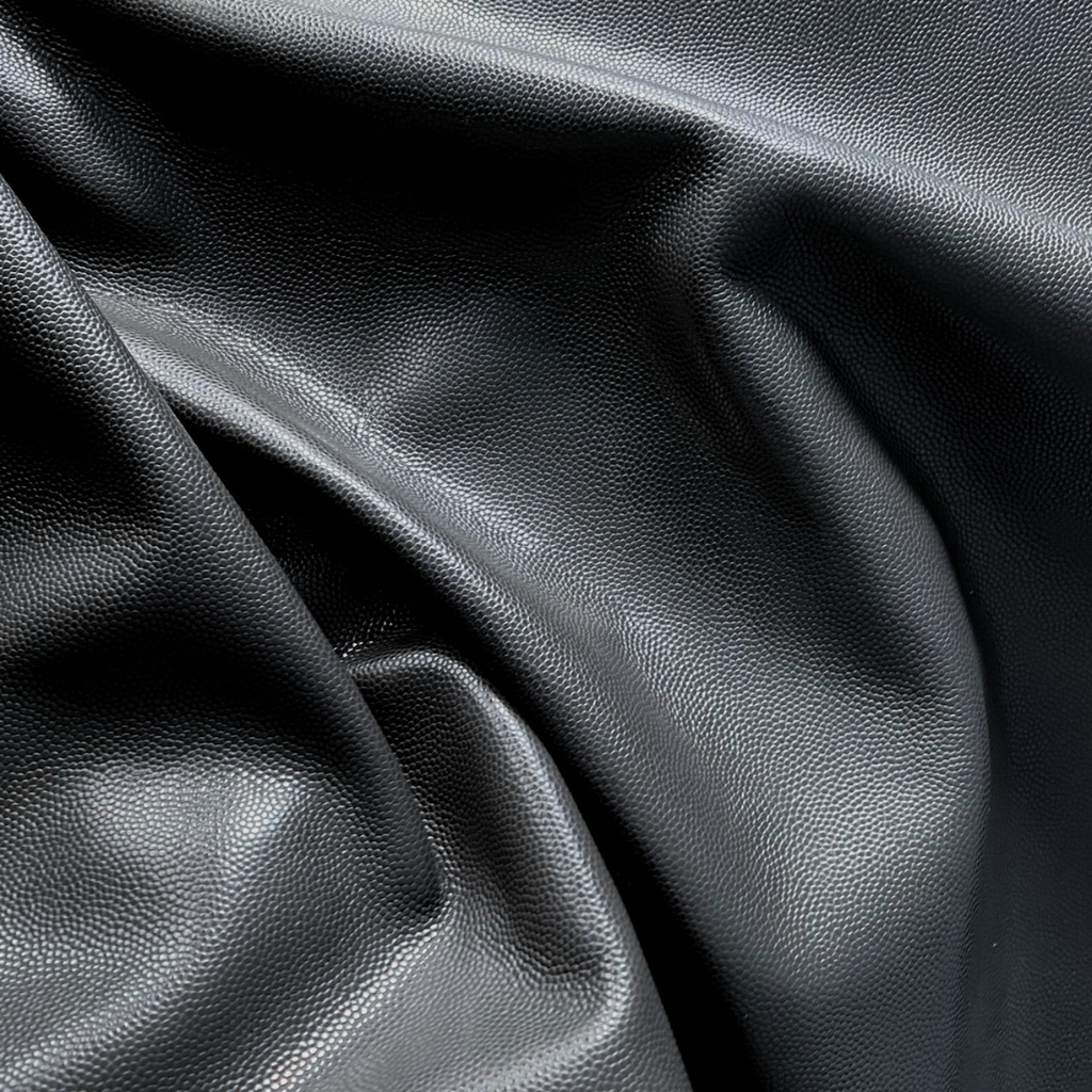   Veau Grainé mini caviar Souple Brillant Gris anthracite