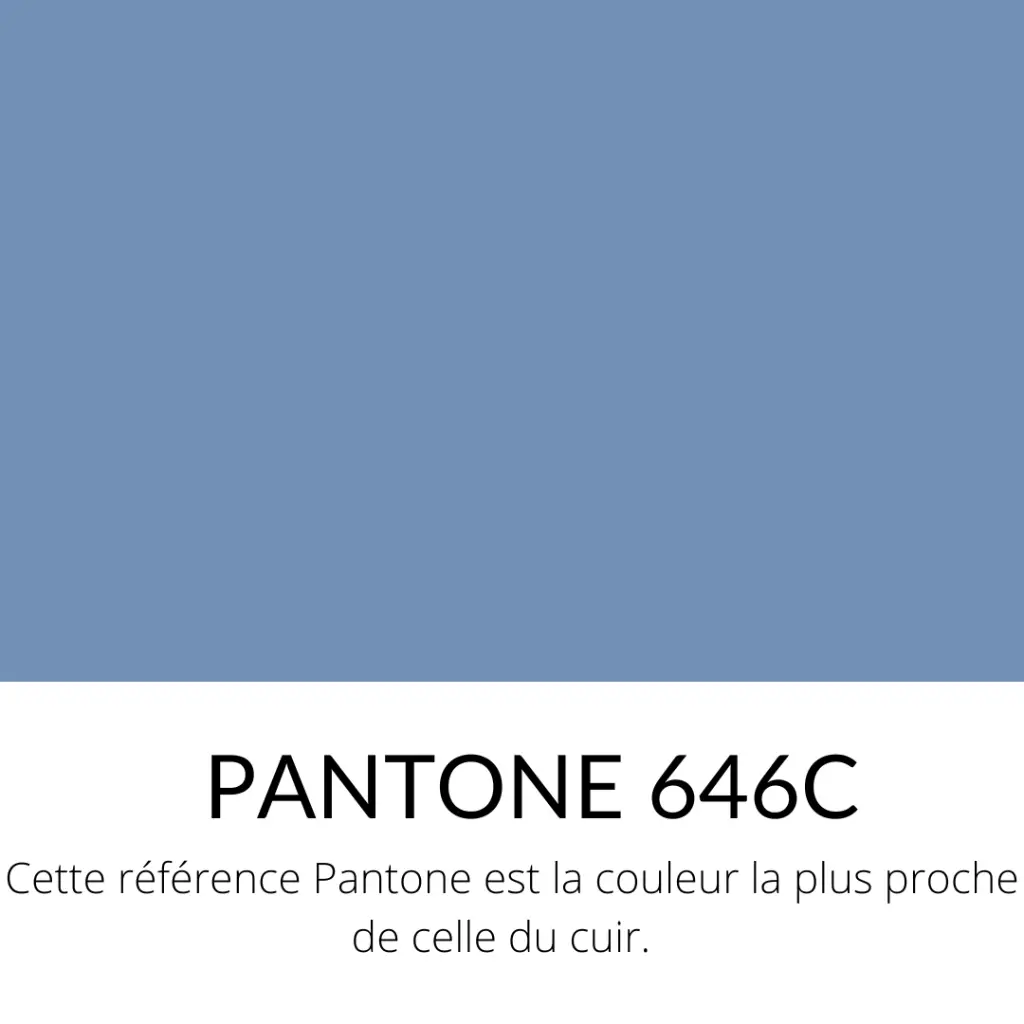 Veau Grainé Souple Classique Bleu Jean