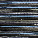 Toile de Veau tressé bi-aspect velours et lisse bicolore Bleu & Noir