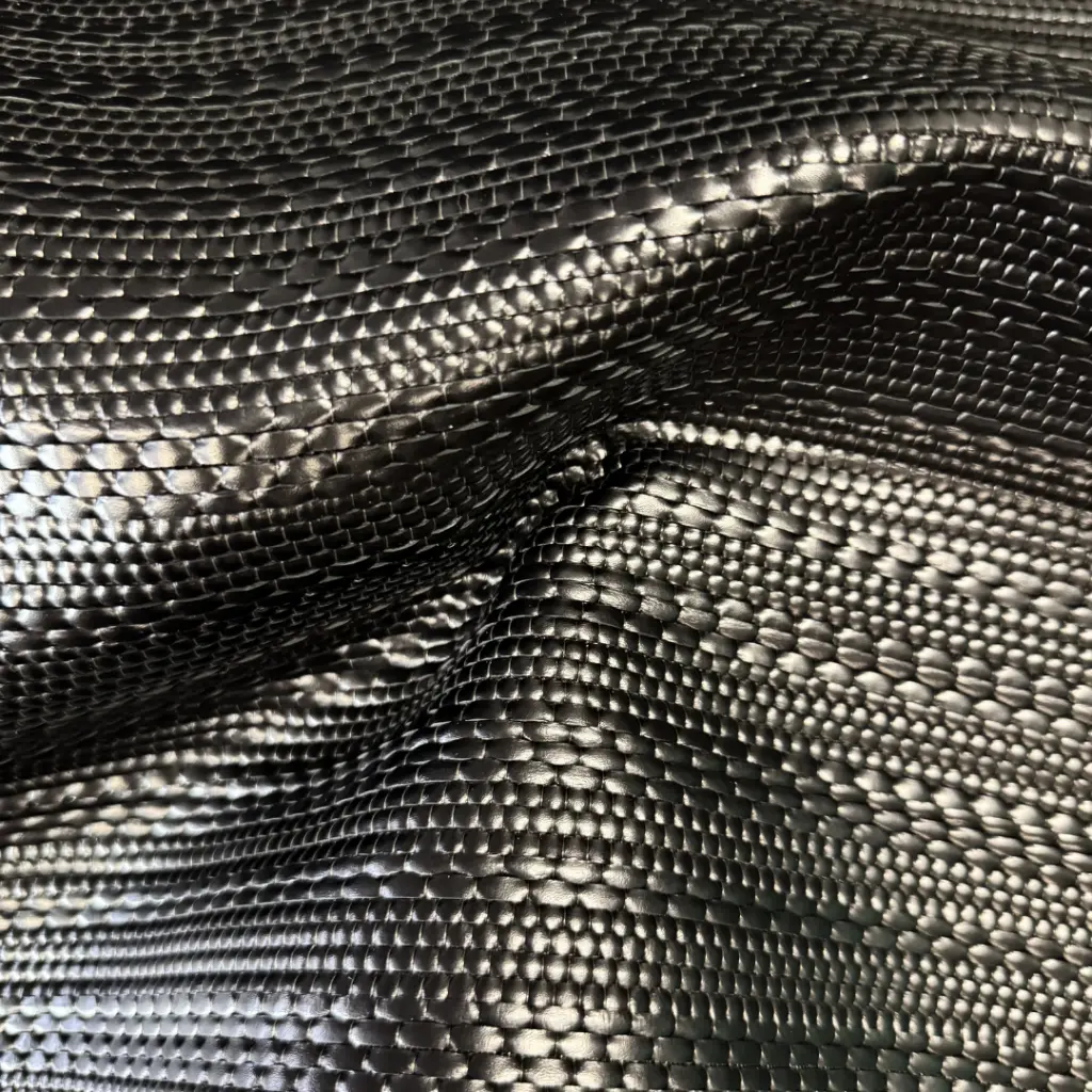 Toile de Veau tressé coloris Noir