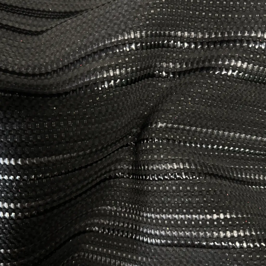 Toile de Veau tressé bi-aspect velours et lisse coloris Noir
