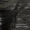 Toile de Veau tressé bi-aspect velours et lisse coloris Noir