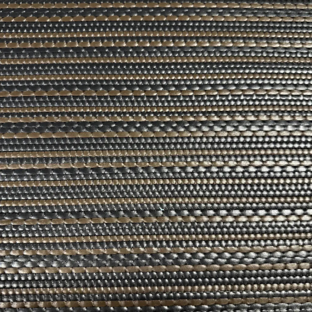 Toile de Veau tressé bicolore Marron & Noir