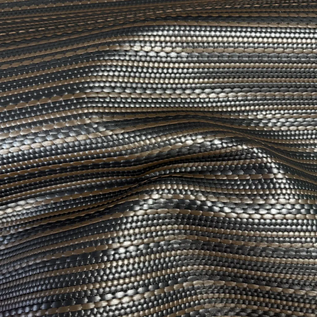 Toile de Veau tressé bicolore Marron & Noir