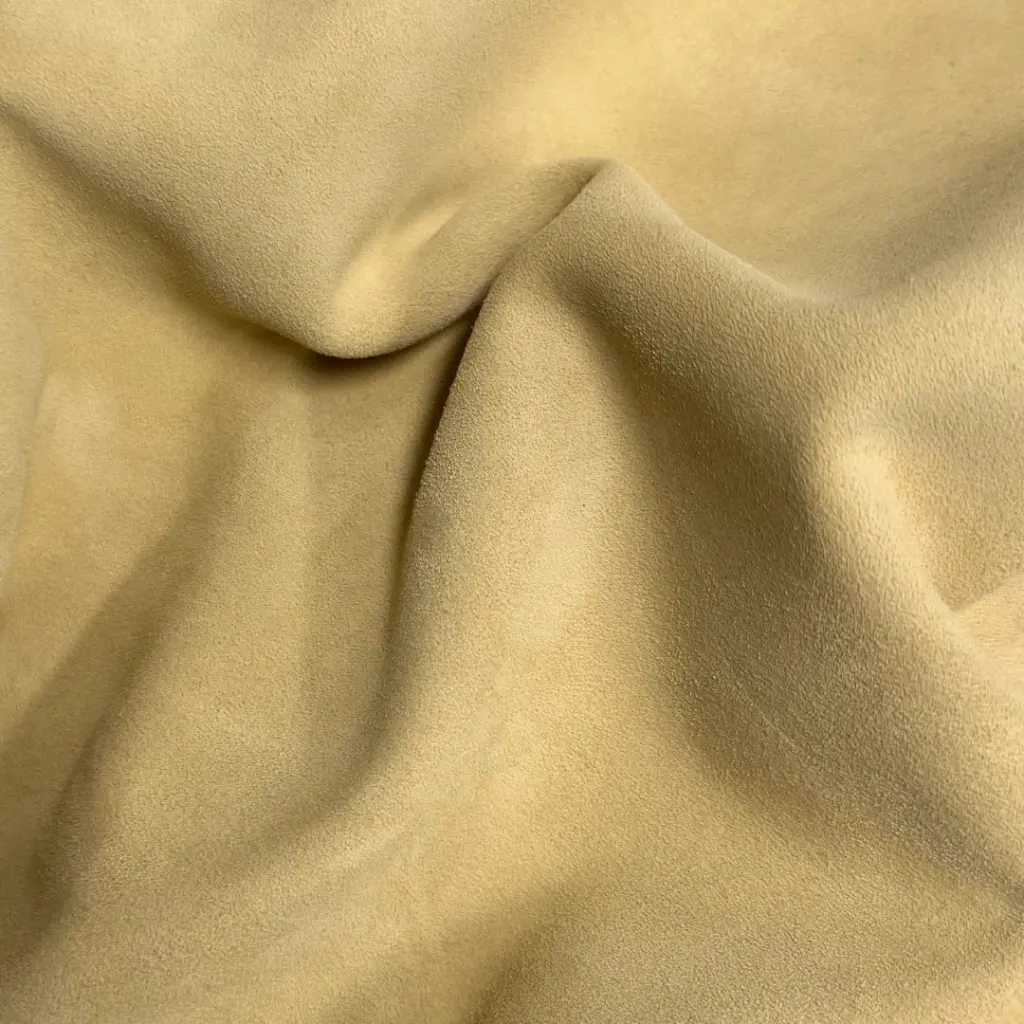 Croûte de cuir Veau Lisse Souple Velours Beige