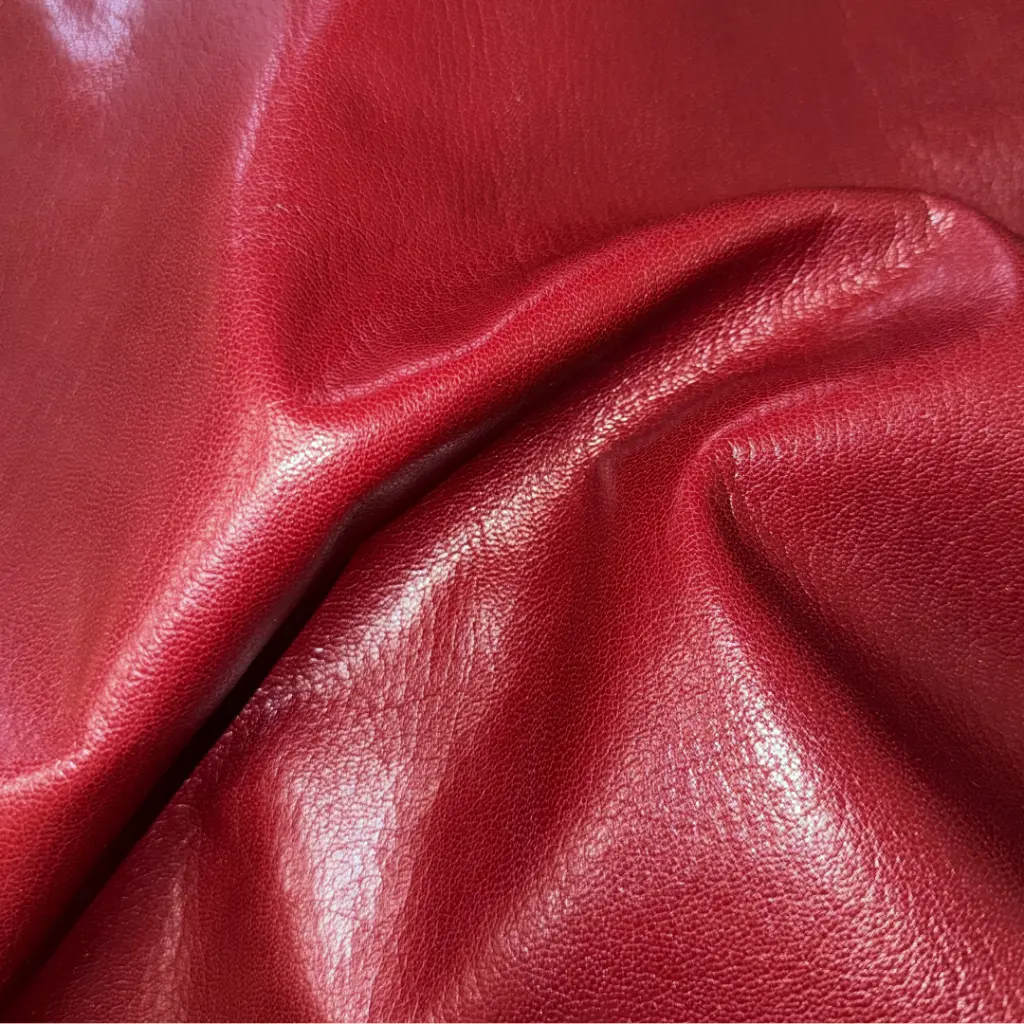 Chèvre Grainée Souple Brillante Rouge Cerise