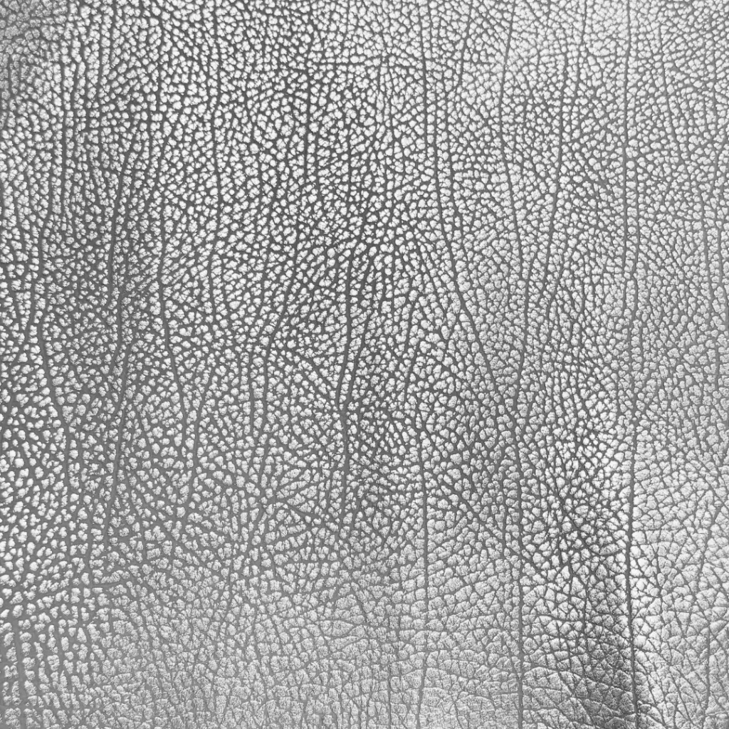 Babycalf grainé souple argent antique
