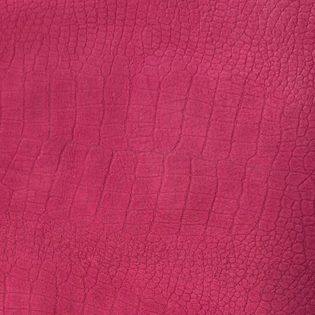Taurillon Nubuck Embossé croco Souple Fuschia