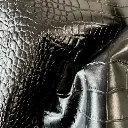 Veau Embossé Croco Souple Noir
