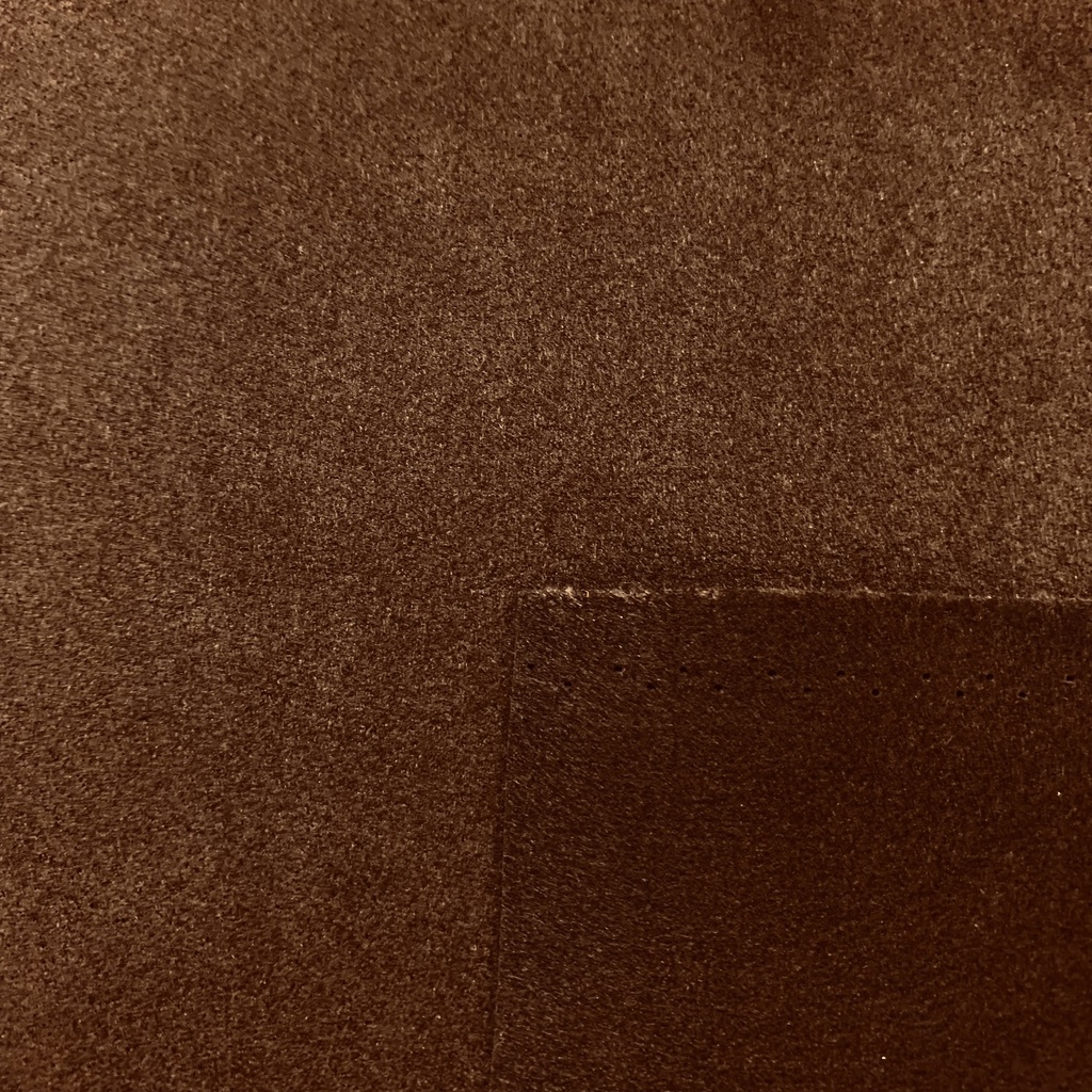 Chocolate brown polyester Alcantara microfibre