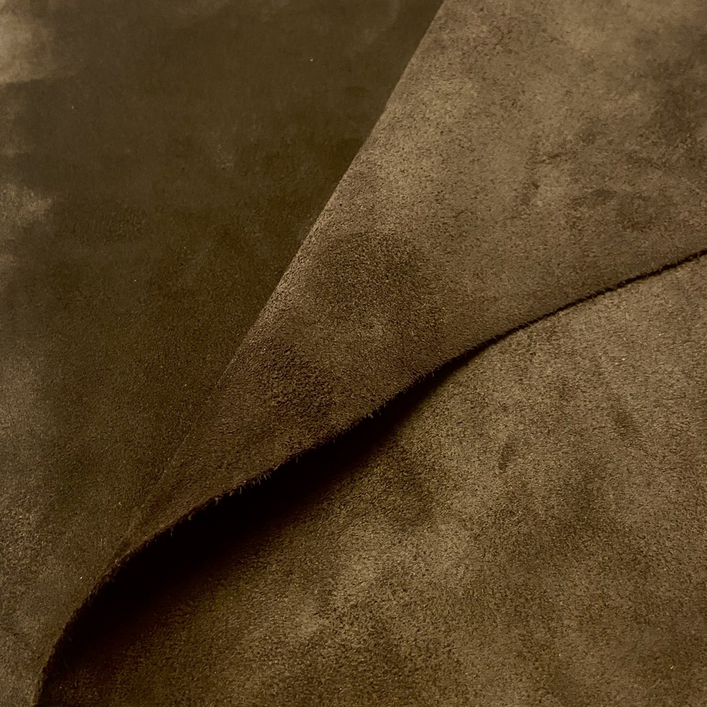 Brown split skin smooth & supple suede calfskin
