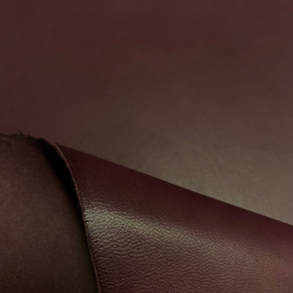 Burgundy smooth & supple classic lambskin