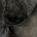 Black Wrinkled Film Lined Lambskin