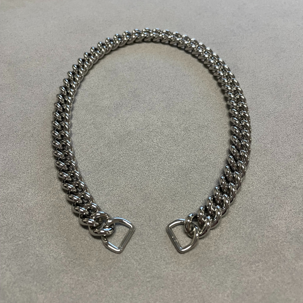 Set of 5 Silver Brass Chains