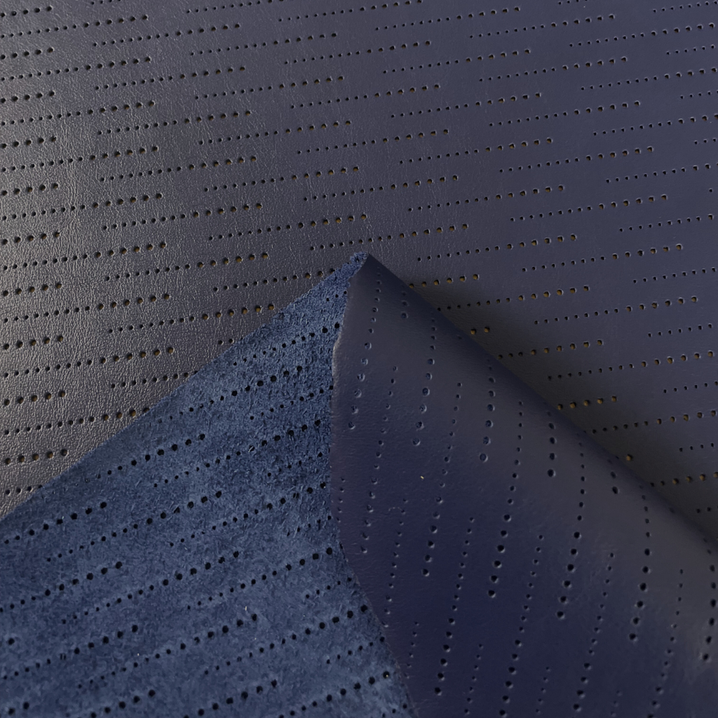   Vachette Lisse Souple Ajourée à motifs Bleu électrique