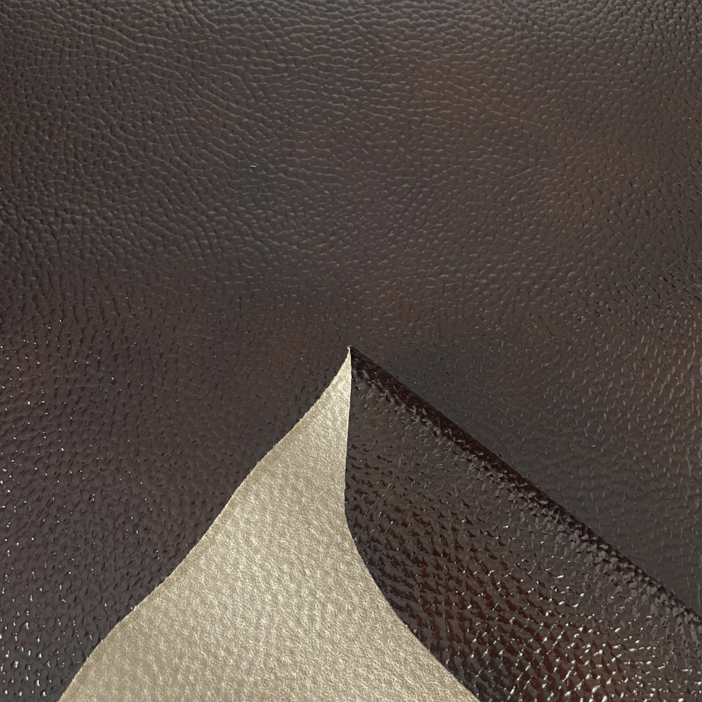 Veau Vernis Gros grain Ferme Marron foncé