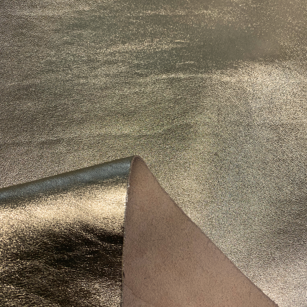 Champagne Gold Smooth & Supple Metallized Calfskin