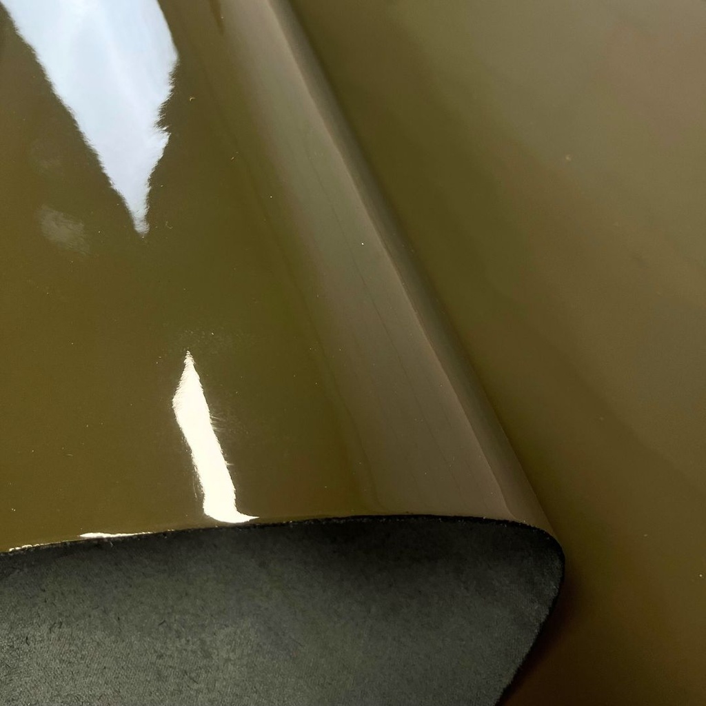 Khaki Smooth & Firm Patent Caflskin