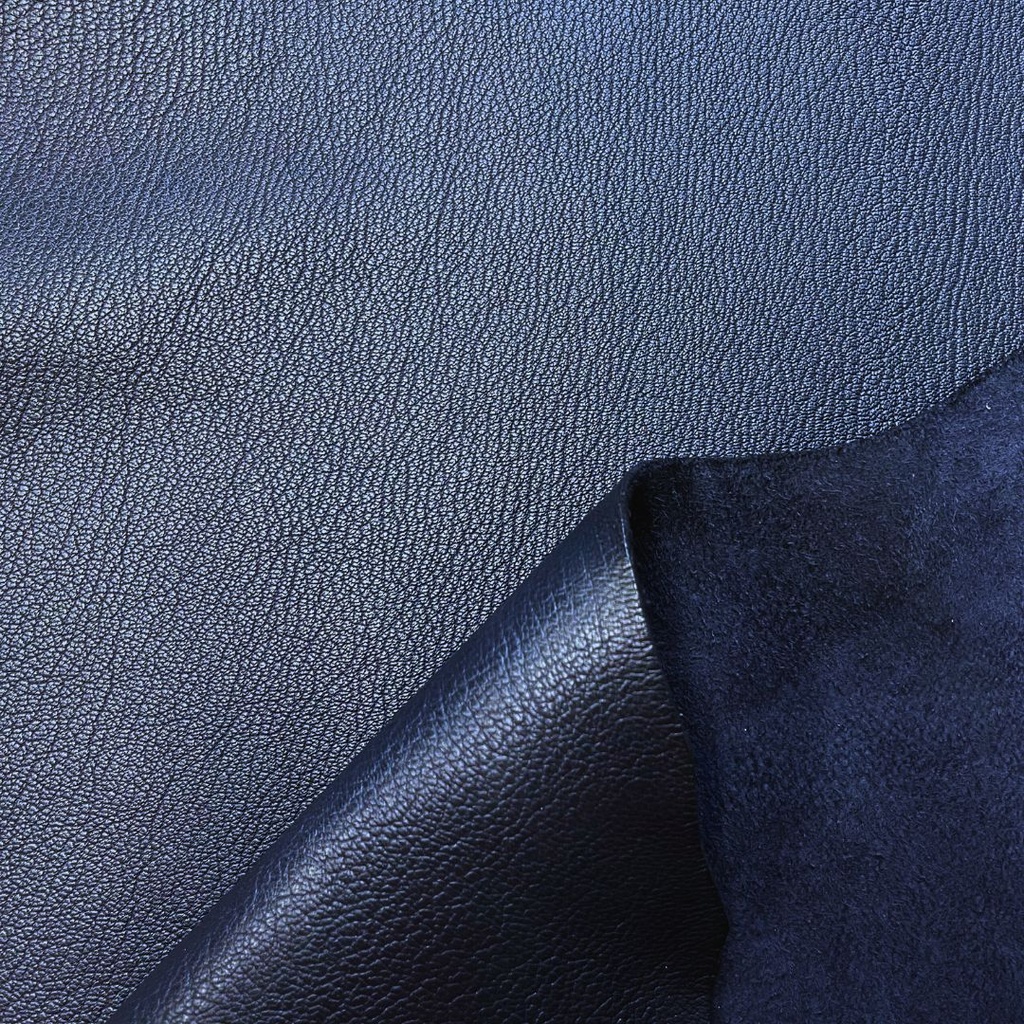   Chèvre Grainée Souple Semi Aniline Bleu Marine