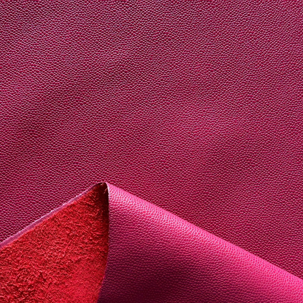   Veau Grainé mini caviar Souple Brillant Framboise