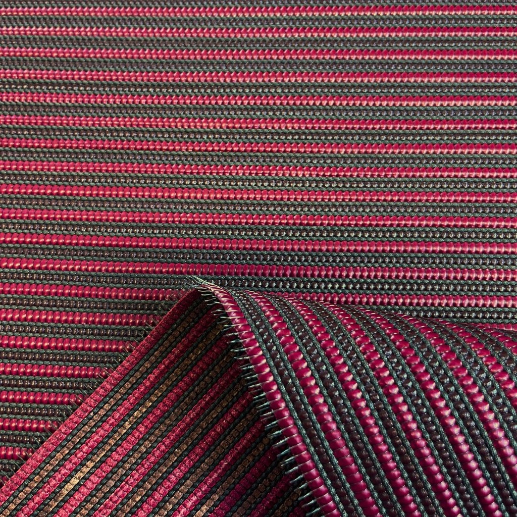 Two tone Burgundy Ribbed Braided Calfskin