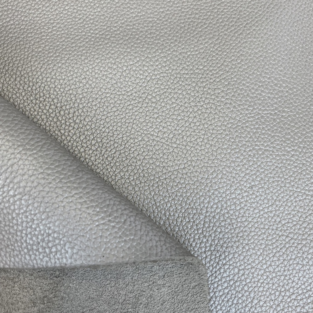 Metallic Gray Grained Soft Cowhide