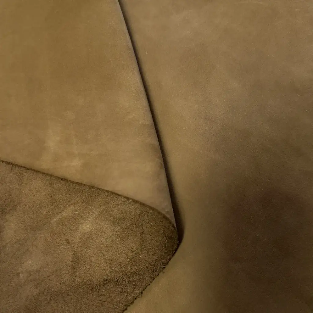 Veau Nubuck Souple Lisse Marron