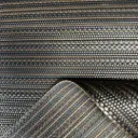 Two-tone Brown & Black Ribbed Braided Calfskin