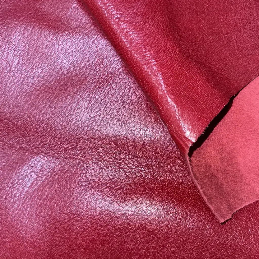 Chèvre Grainée Souple Brillante Rouge Cerise