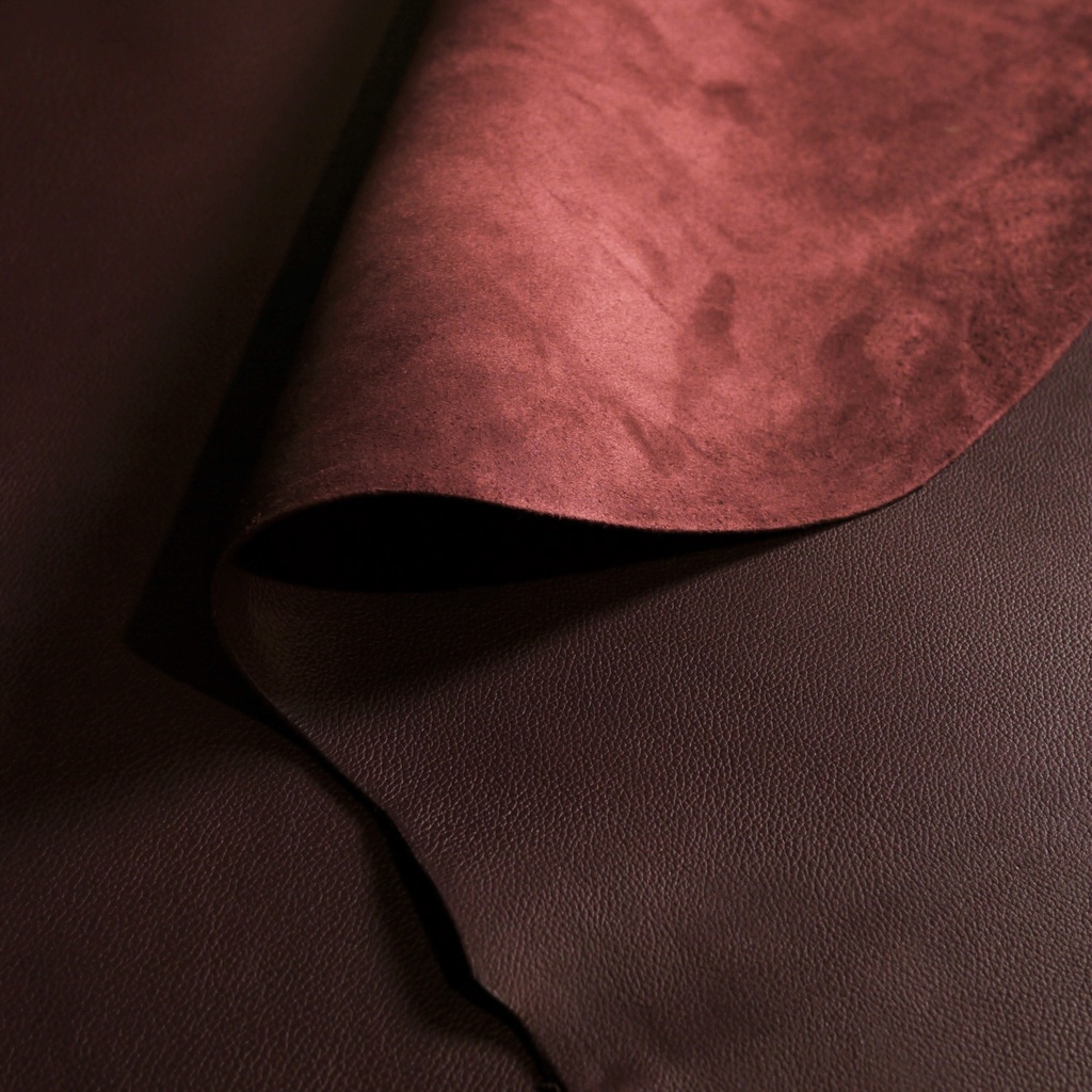 Burgundy Grained & Supple Calfskin