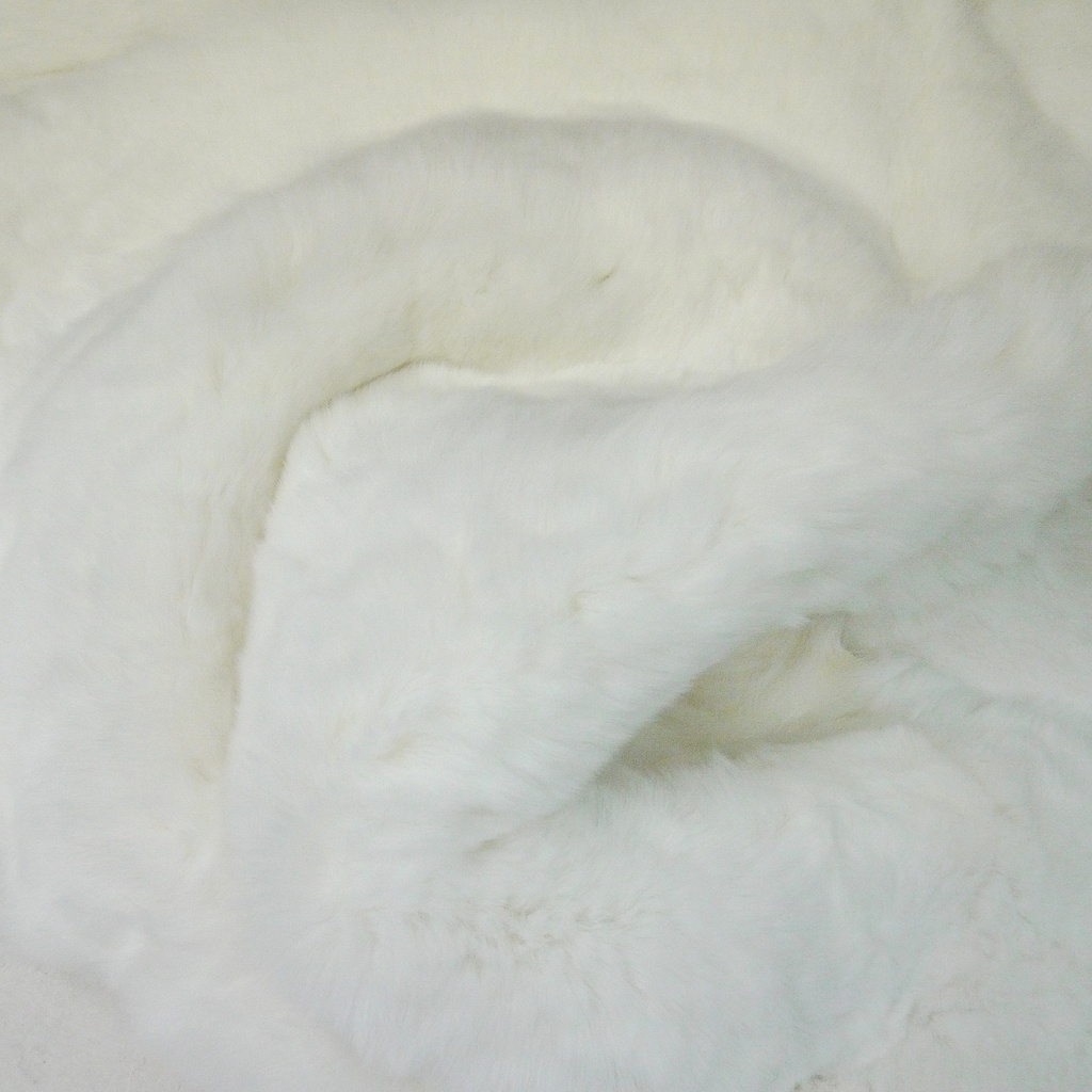 White Classic Soft Fur Rabbit with Hair