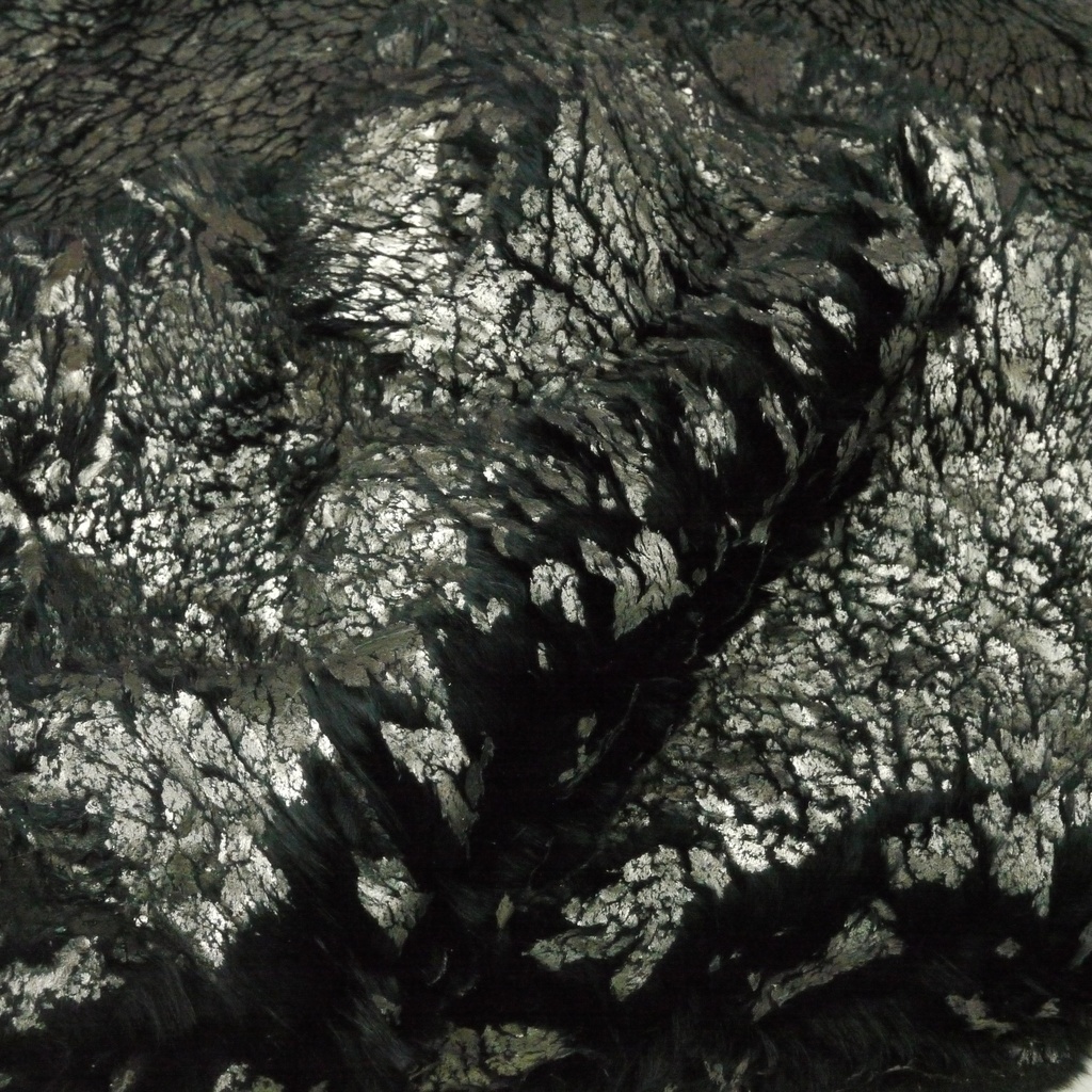 Soft Metallic Black / Ruthenium Rabbit Fur