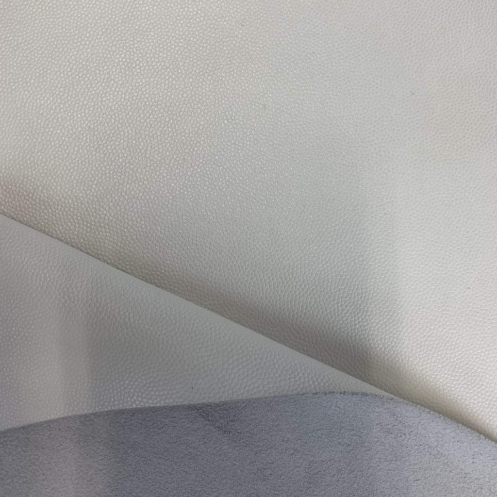 White mini-caviar grained & supple matte calfskin