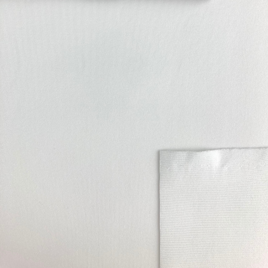 White polyamide/elasthane thick Jersey