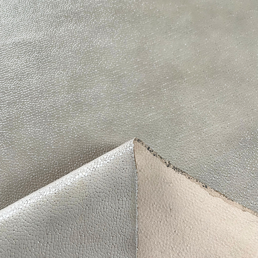 Shagreen Embossed Souple Cowhide - Shiny Cream Color