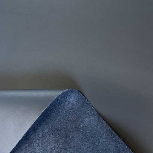 [RM-VA-LI-3B-00009]   Vachette Lisse Souple Classique Bleu orage