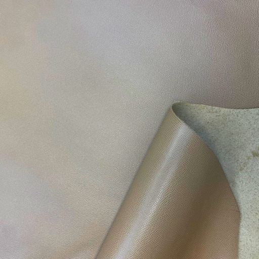 [HA-VE-GR-1T-00340] Taupe squared grained & firm calfskin