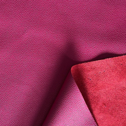 [HA-VE-GR-1R-00364]   Veau Gros grain caviar Souple Brillant Framboise