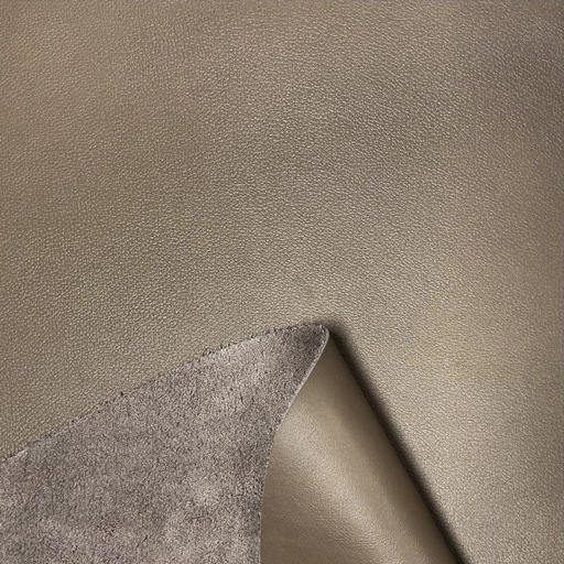 [HA-VE-GR-1T-00369] Taupe Grained & Supple Calfskin