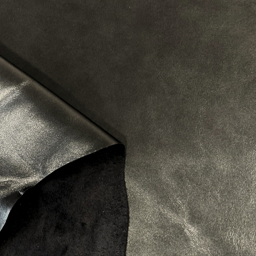 [MN-VE-LI-1N-00043] Black Smooth & Supple Metallized Calfskin