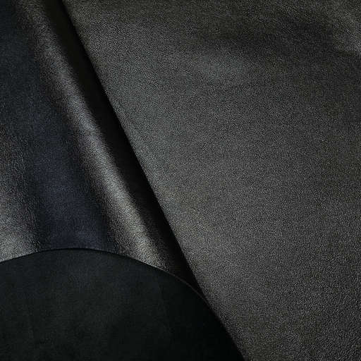 [MN-VE-LI-1N-00047] Black Smooth & Shinny Calfskin