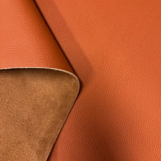 [CR-TA-GR-1O-00010] Fire Orange Grained & Supple Bullskin